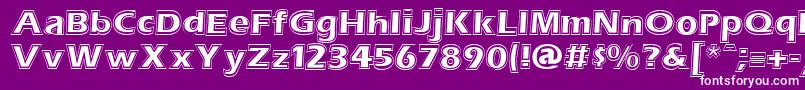 ErasContouritcNormal-Schriftart – Weiße Schriften auf violettem Hintergrund