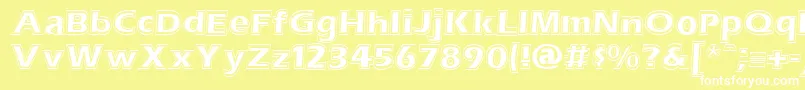 ErasContouritcNormal Font – White Fonts on Yellow Background