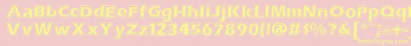 ErasContouritcNormal Font – Yellow Fonts on Pink Background