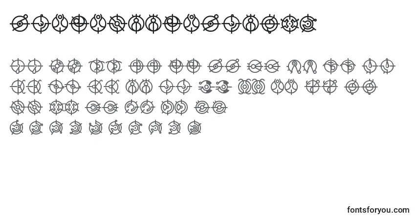 A fonte ForerunnerFontV2 – alfabeto, números, caracteres especiais