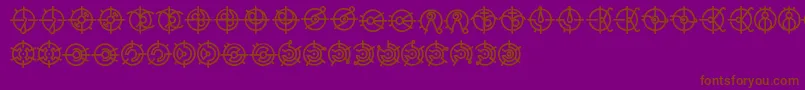 ForerunnerFontV2 Font – Brown Fonts on Purple Background