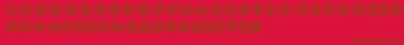 ForerunnerFontV2 Font – Brown Fonts on Red Background