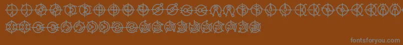フォントForerunnerFontV2 – 茶色の背景に灰色の文字