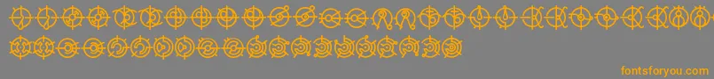 ForerunnerFontV2 Font – Orange Fonts on Gray Background