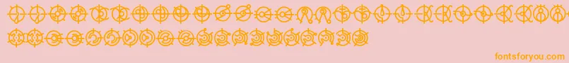 ForerunnerFontV2 Font – Orange Fonts on Pink Background