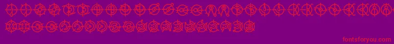 ForerunnerFontV2 Font – Red Fonts on Purple Background