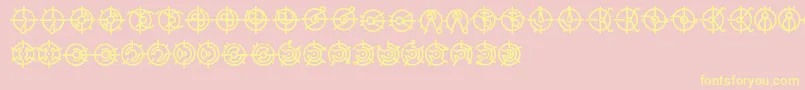 ForerunnerFontV2 Font – Yellow Fonts on Pink Background