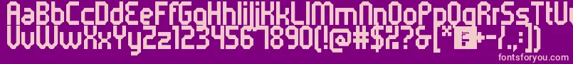 Fonte 5metrikBoldCondensed – fontes rosa em um fundo violeta