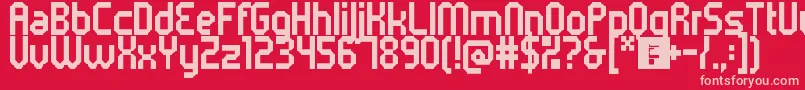 5metrikBoldCondensed Font – Pink Fonts on Red Background