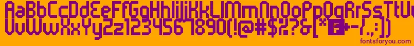 5metrikBoldCondensed Font – Purple Fonts on Orange Background