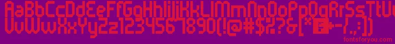 5metrikBoldCondensed Font – Red Fonts on Purple Background