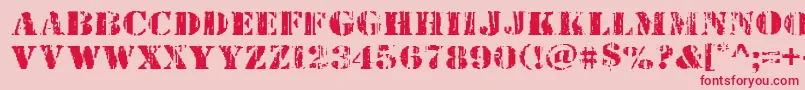 Wetworksexpand Font – Red Fonts on Pink Background