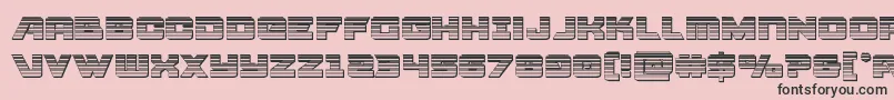 フォントAircruiserchrome – ピンクの背景に黒い文字
