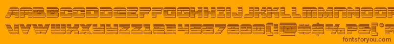 Aircruiserchrome Font – Brown Fonts on Orange Background