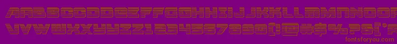 Aircruiserchrome Font – Brown Fonts on Purple Background