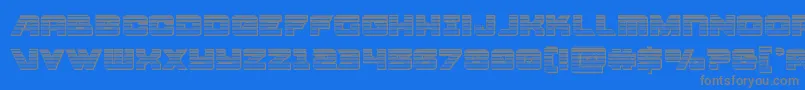 Aircruiserchrome Font – Gray Fonts on Blue Background