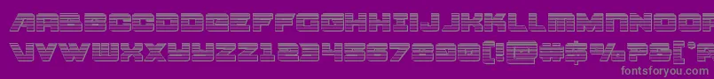 Aircruiserchrome Font – Gray Fonts on Purple Background