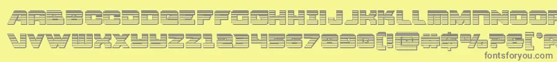 Aircruiserchrome Font – Gray Fonts on Yellow Background