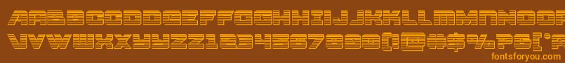 Aircruiserchrome Font – Orange Fonts on Brown Background