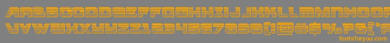 Aircruiserchrome Font – Orange Fonts on Gray Background