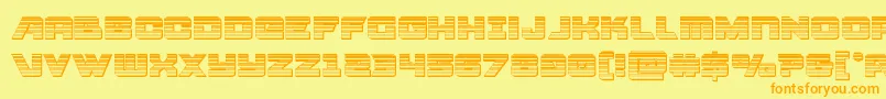 Aircruiserchrome Font – Orange Fonts on Yellow Background