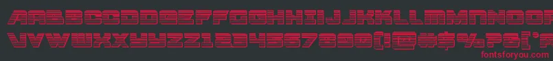 Aircruiserchrome-Schriftart – Rote Schriften auf schwarzem Hintergrund