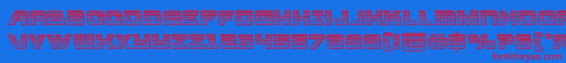 Aircruiserchrome Font – Red Fonts on Blue Background