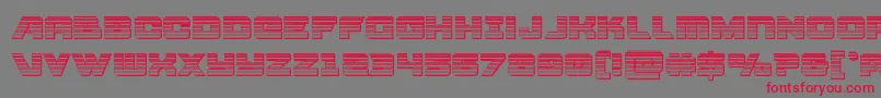フォントAircruiserchrome – 赤い文字の灰色の背景