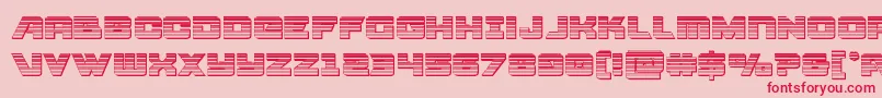 フォントAircruiserchrome – ピンクの背景に赤い文字