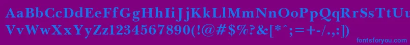 BaskervilleBold Font – Blue Fonts on Purple Background