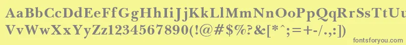 BaskervilleBold Font – Gray Fonts on Yellow Background