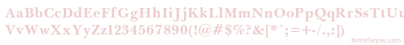 BaskervilleBold Font – Pink Fonts on White Background