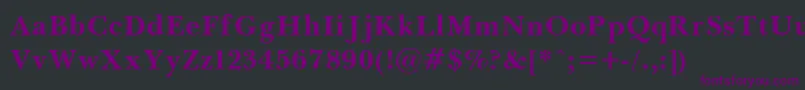 BaskervilleBold Font – Purple Fonts on Black Background