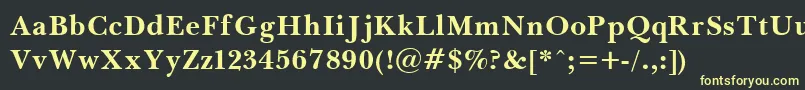 BaskervilleBold Font – Yellow Fonts on Black Background