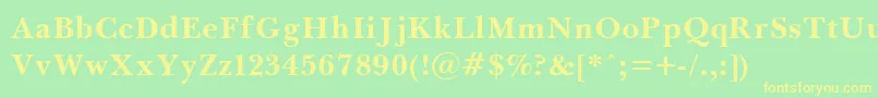 BaskervilleBold Font – Yellow Fonts on Green Background