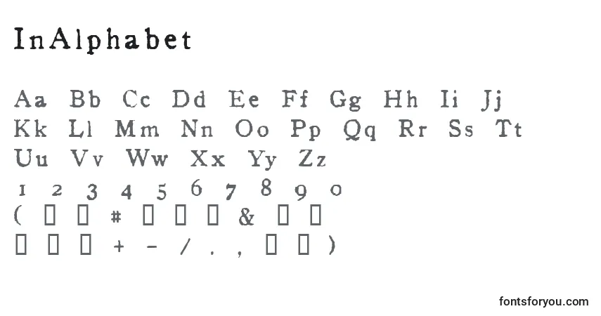 Schriftart InAlphabet – Alphabet, Zahlen, spezielle Symbole