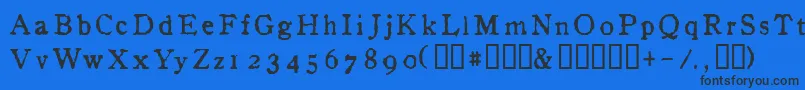 InAlphabet Font – Black Fonts on Blue Background