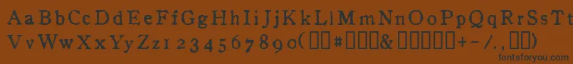 InAlphabet Font – Black Fonts on Brown Background