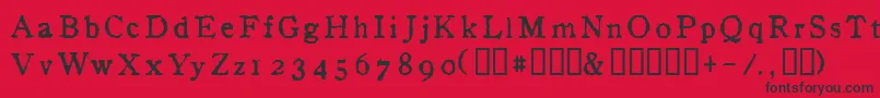 fuente InAlphabet – Fuentes Negras Sobre Fondo Rojo