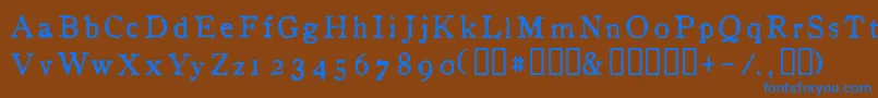 Шрифт InAlphabet – синие шрифты на коричневом фоне