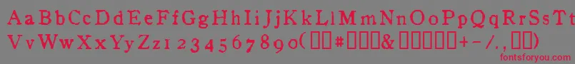 fuente InAlphabet – Fuentes Rojas Sobre Fondo Gris