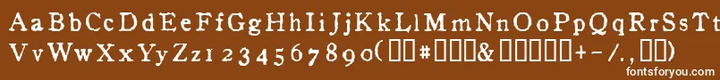 Шрифт InAlphabet – белые шрифты на коричневом фоне