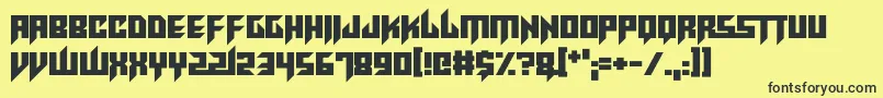 Шрифт RaveKing – чёрные шрифты на жёлтом фоне