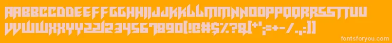 RaveKing Font – Pink Fonts on Orange Background