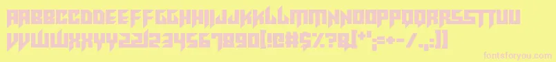 Czcionka RaveKing – różowe czcionki na żółtym tle