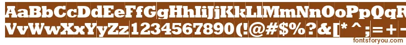 RodeoextraboldcameoNormal Font – Brown Fonts on White Background