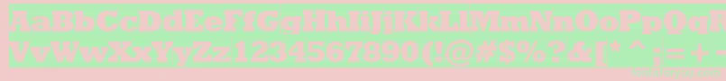 RodeoextraboldcameoNormal Font – Green Fonts on Pink Background