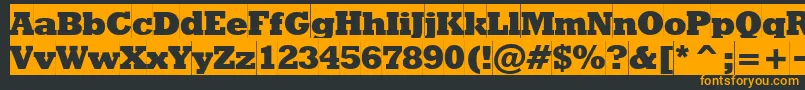 RodeoextraboldcameoNormal Font – Orange Fonts on Black Background