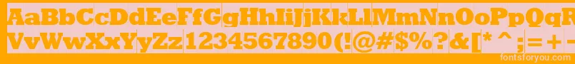 En savoir plus sur la police RodeoextraboldcameoNormal Police RodeoextraboldcameoNormal – polices roses sur fond orange