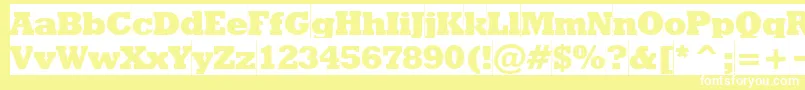 RodeoextraboldcameoNormal Font – White Fonts on Yellow Background